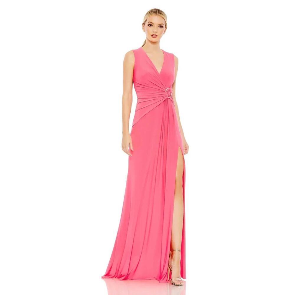 NWT Ieena for Mac Duggal Sleeveless Embellished Formal Gown Size 4 Pink #2B454
